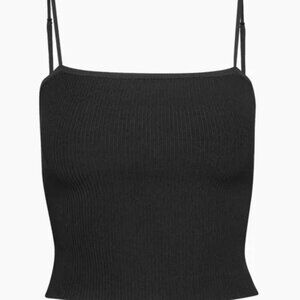 Aritizia Babaton Black Ribbed Tank Top (M)